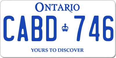 ON license plate CABD746