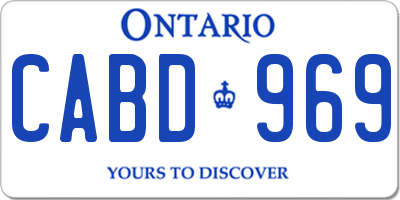 ON license plate CABD969