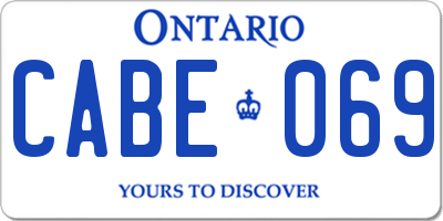 ON license plate CABE069