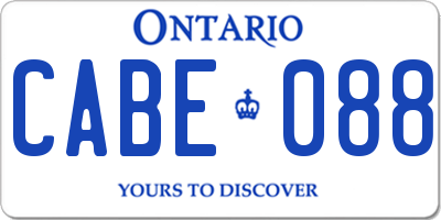 ON license plate CABE088