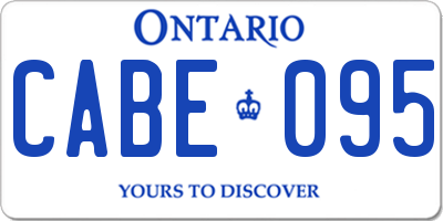 ON license plate CABE095