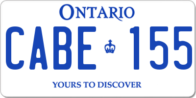 ON license plate CABE155