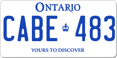 ON license plate CABE483