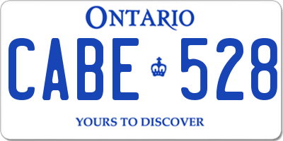 ON license plate CABE528