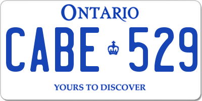 ON license plate CABE529