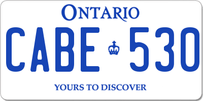 ON license plate CABE530