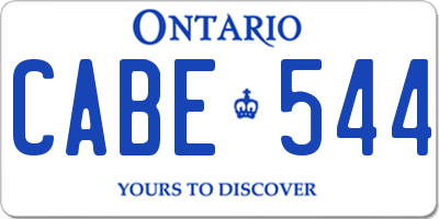 ON license plate CABE544