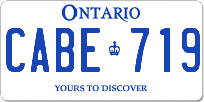 ON license plate CABE719