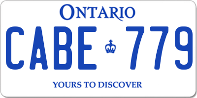 ON license plate CABE779