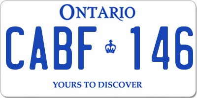 ON license plate CABF146