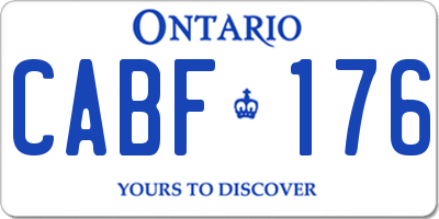 ON license plate CABF176