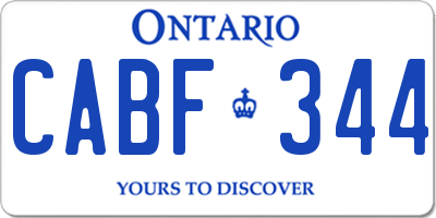 ON license plate CABF344