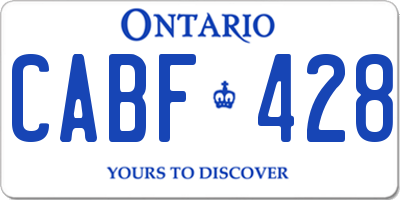 ON license plate CABF428