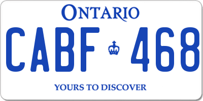 ON license plate CABF468