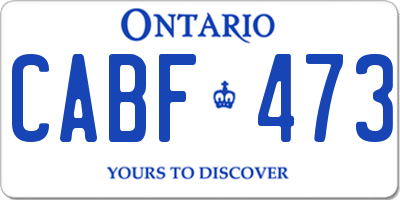 ON license plate CABF473