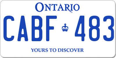 ON license plate CABF483