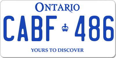 ON license plate CABF486