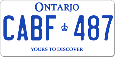 ON license plate CABF487