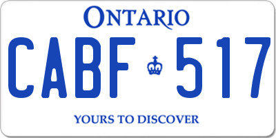 ON license plate CABF517