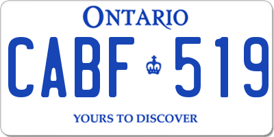 ON license plate CABF519