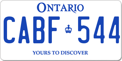 ON license plate CABF544