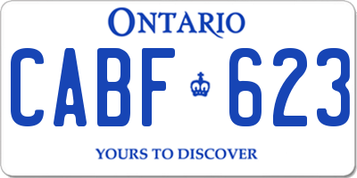 ON license plate CABF623