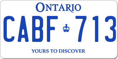 ON license plate CABF713