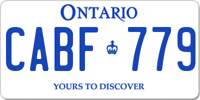 ON license plate CABF779