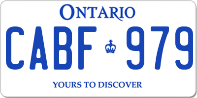 ON license plate CABF979