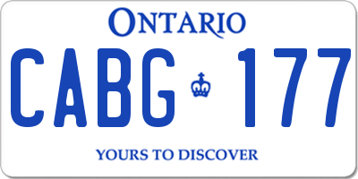 ON license plate CABG177