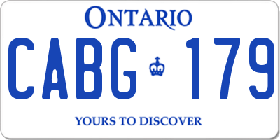 ON license plate CABG179