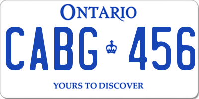 ON license plate CABG456