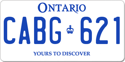 ON license plate CABG621