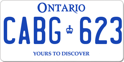 ON license plate CABG623