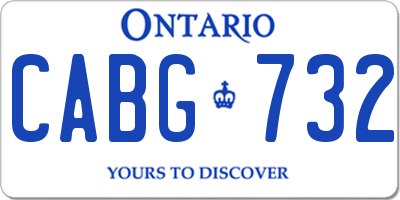 ON license plate CABG732