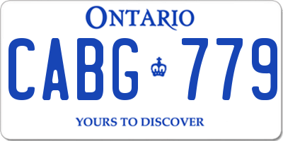 ON license plate CABG779