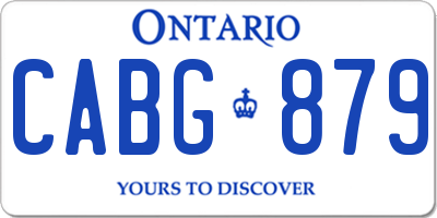 ON license plate CABG879