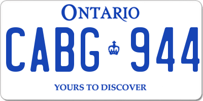 ON license plate CABG944