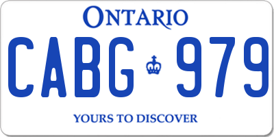 ON license plate CABG979