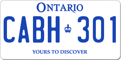 ON license plate CABH301