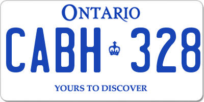 ON license plate CABH328