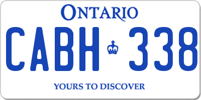 ON license plate CABH338