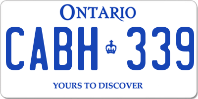 ON license plate CABH339