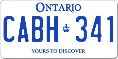 ON license plate CABH341