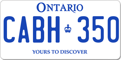 ON license plate CABH350