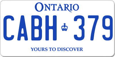 ON license plate CABH379