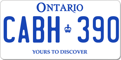 ON license plate CABH390