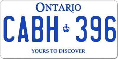 ON license plate CABH396