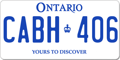 ON license plate CABH406