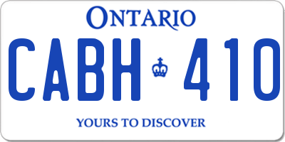 ON license plate CABH410